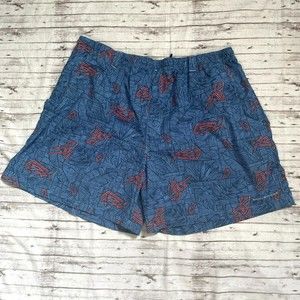 Columbia Omni Shield PFG Mens Size XXL 6L  Blue Orange Lined Swim Trunks Pockets